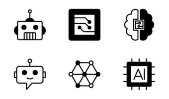 artificial intelligence  icon symbol vector template collection