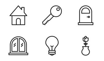house icon symbol vector template collection