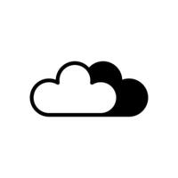 nubes icono símbolo vector modelo