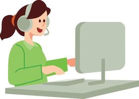 call center illustration vector