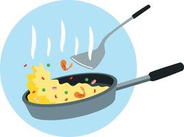 a illustration of fried rice vector