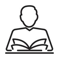 person reading icon vector illustration design