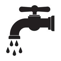 water dripping on faucet icon vector illustration design