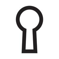 key hole icon logo vector design template