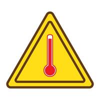 extreme heat warning icon logo vector design template