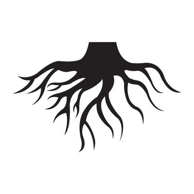 root of the tree icon logo vector design template