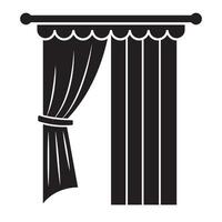 curtain icon logo vector design template