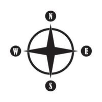 points of the compass icon logo vector design template