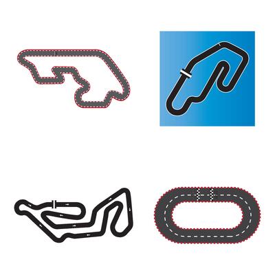 race track icon logo vector design template