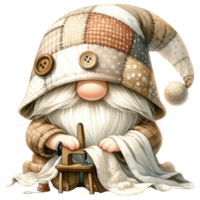 AI generated Crafting Gnome Illustration. png