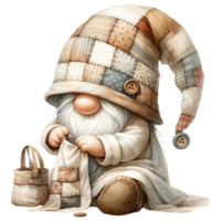 AI generated Crafting Gnome Illustration. png