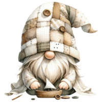 AI generated Crafting Gnome Illustration. png