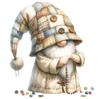 AI generated Crafting Gnome Illustration. png