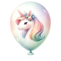 AI generated Watercolor Balloon illustration png