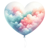 AI generated Watercolor Balloon illustration png