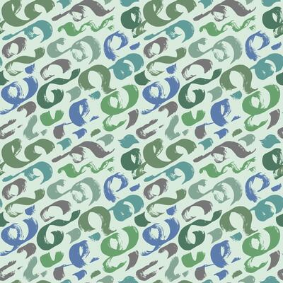 Painted strokes abstract seamless pattern. Hand draws calligraphy swirls for background. Curly brush strokes, marker scrawls as a bright wallpaper.