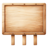 AI generated Rustic Wooden Signboard Illustration. png