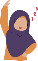 muslim kvinna träna illustration png