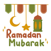 Ramadã Mubarak adesivo png