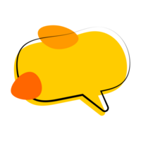 amarelo desenho animado discurso bolha png