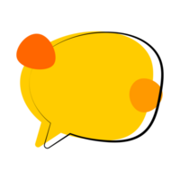 amarelo desenho animado discurso bolha png