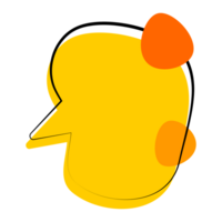 Yellow cartoon speech bubble png