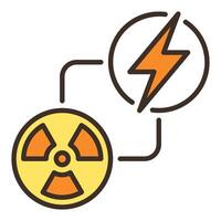 Renewable Nuclear Energy vector colored icon or design element