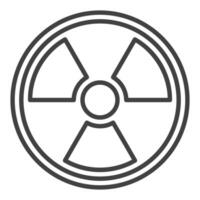 Radiation or Renewable Nuclear Energy vector thin line icon or symbol