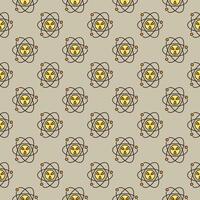 Radiation inside Atom vector colored seamless pattern