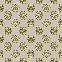 Radiation inside Atom vector colored seamless pattern