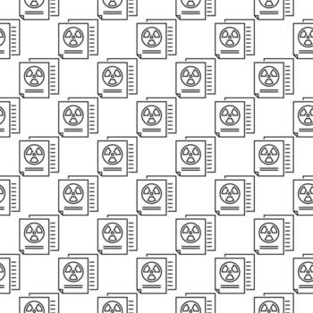 Documents with Radiation sign vector linear seamless pattern