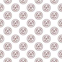 Vector Stop Radiation No Allowed seamless pattern in thin line style
