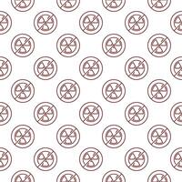 Vector Stop Radiation No Allowed seamless pattern in thin line style