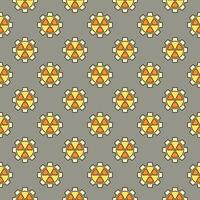Radiation and Cog Wheel vector colored seamless pattern