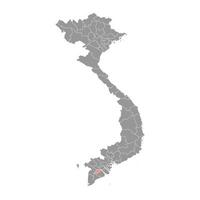 Hau Giang province map, administrative division of Vietnam. Vector illustration.