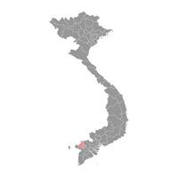 un giang provincia mapa, administrativo división de Vietnam. vector ilustración.