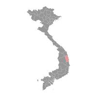 binh dinh provincia mapa, administrativo división de Vietnam. vector ilustración.