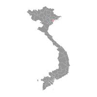 Haiphong map, administrative division of Vietnam. Vector illustration.