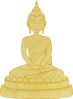 buddha staty vattenfärg png
