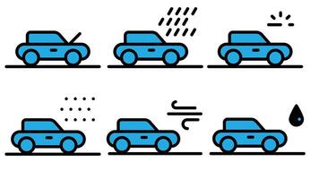 emergencia accidentes coche y transporte vector