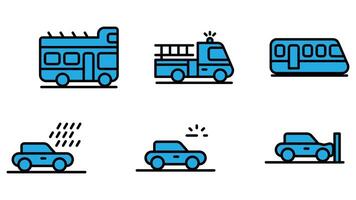 emergencia accidentes coche y transporte vector