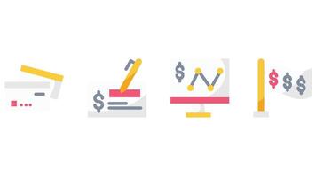 Money, stocks, Business and finance vector illustration icons