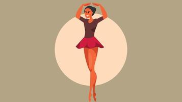 ballet bailarín haciendo un actitud aislado vector ilustración