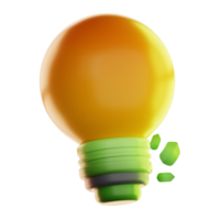 Eco Light Bulb ecology technology illustration 3d png