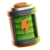 eco batteria ecologia tecnologia illustrazione 3d png