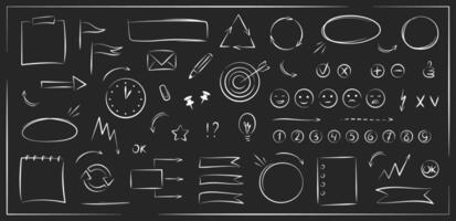 Hand drawn swoosh, speech bubble, sketch underline element, line shape. Templates and elements for business process, presentations, workflow layout. Vector illustration.