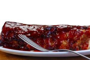 Pork ribs with barbecue sauce png