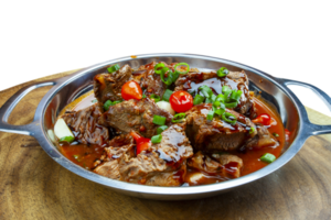 Boiled meat with sauce png