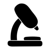 A linear design icon of microscope vector