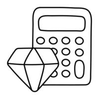 Modern style vector of calculator icon